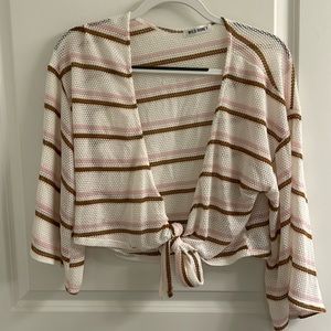 Flowy Front Tie Crop Top